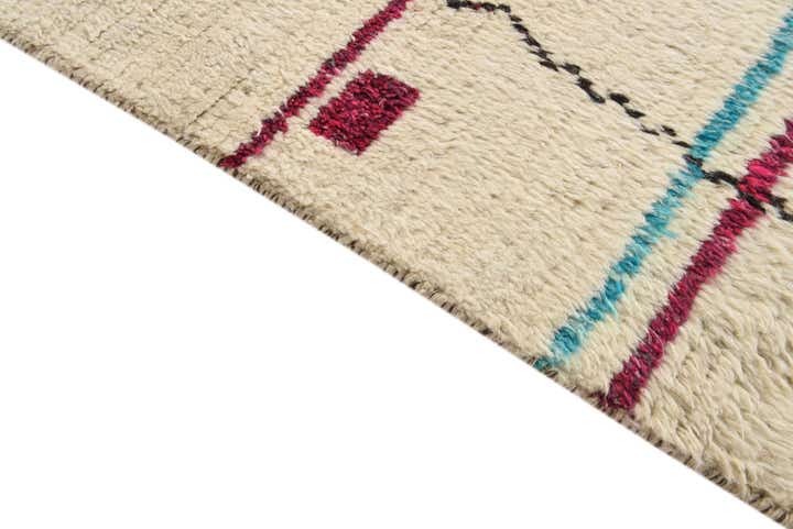 8' x 11' Hand Knotted Moroccan Wool Rug