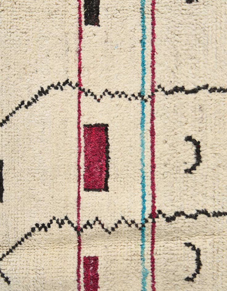 Detail image of 8' x 11'  Hand Knotted Moroccan Wool Rug