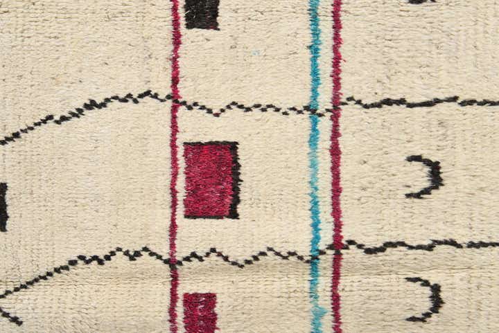 8' x 11' Hand Knotted Moroccan Wool Rug