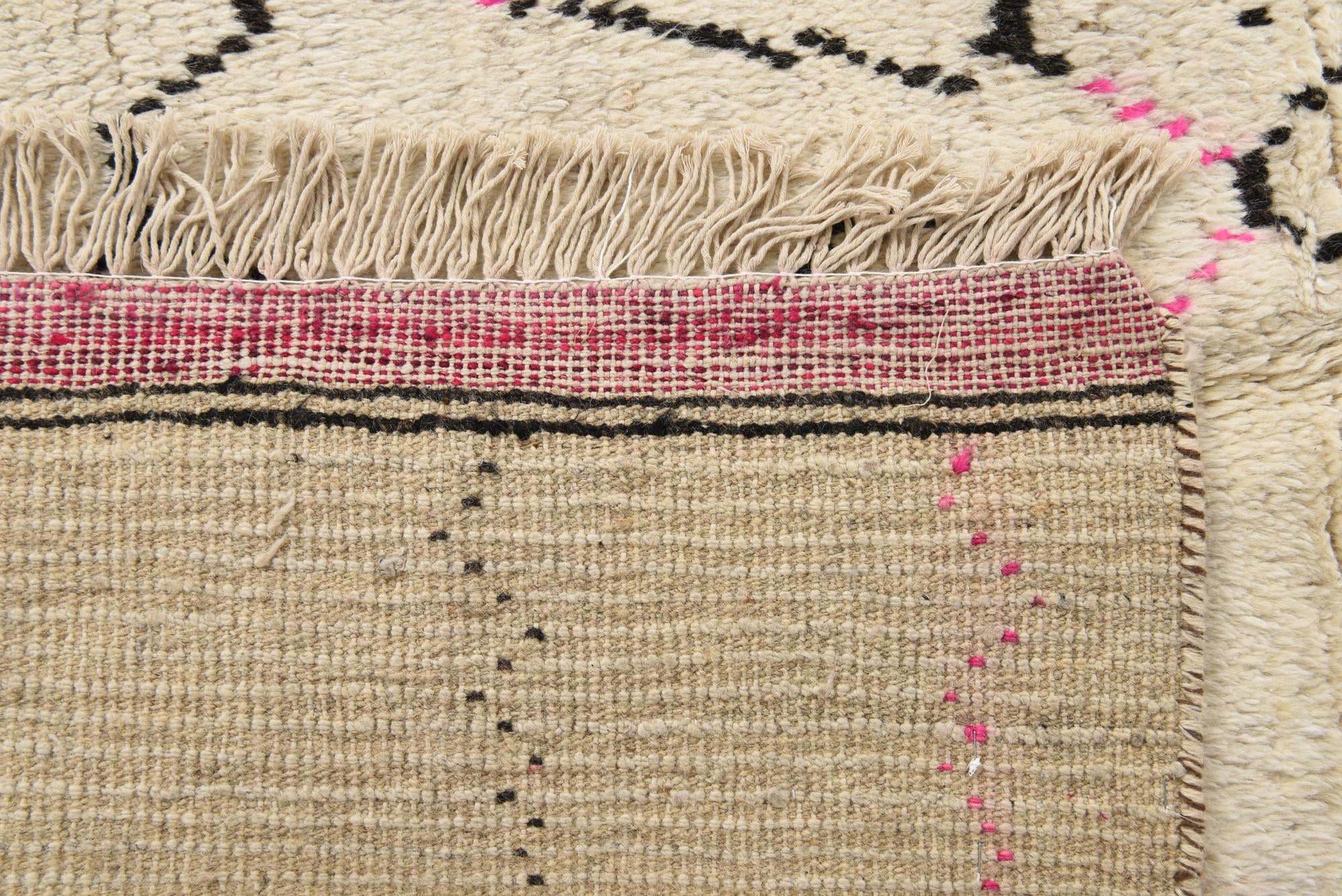 8' x 11' Hand Knotted Moroccan Wool Rug