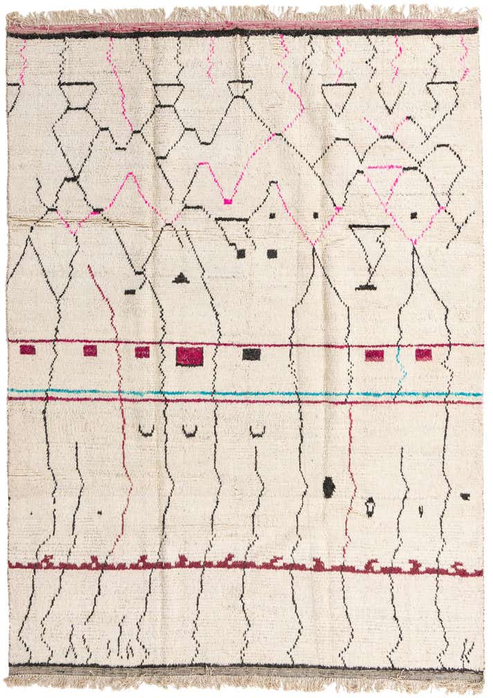 8' x 11' Hand Knotted Moroccan Wool Rug