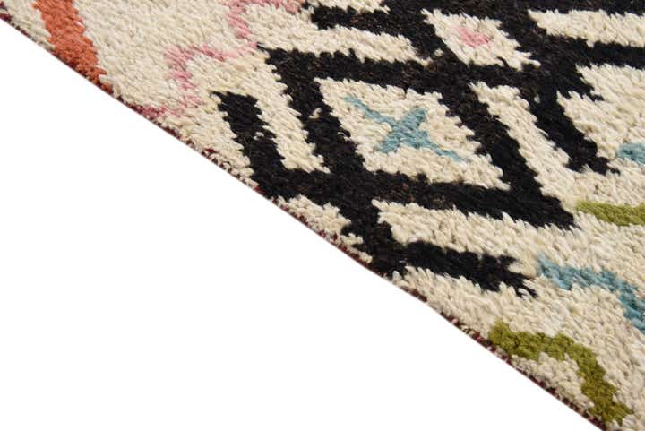 6' 2 x 9' 8 Hand Knotted Moroccan Wool Rug