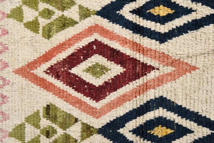 6' 2 x 9' 8 Hand Knotted Moroccan Wool Rug