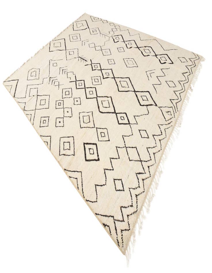 Detail image of 9' 3 x 11' 10 Hand Knotted Moroccan Wool Rug