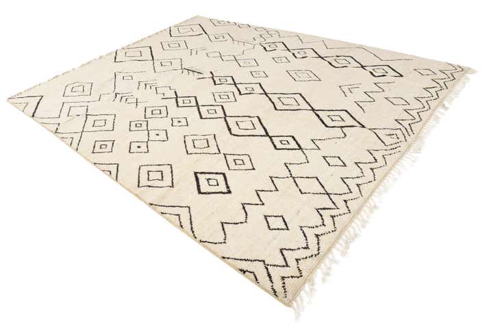 9' 3 x 11' 10 Hand Knotted Moroccan Wool Rug