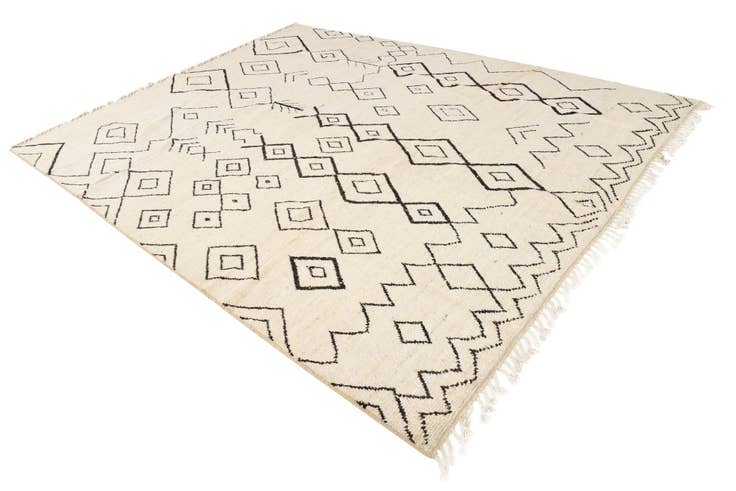 Detail image of 9' 3 x 11' 10 Hand Knotted Moroccan Wool Rug