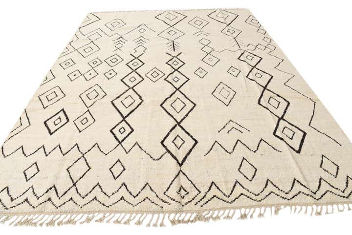 9' 3 x 11' 10 Hand Knotted Moroccan Wool Rug
