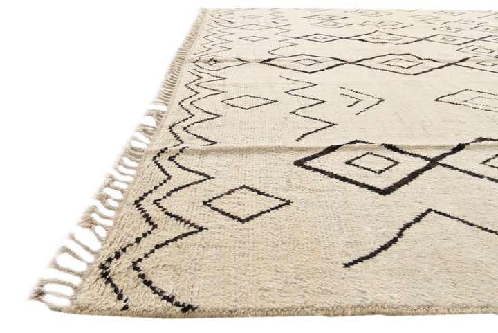 9' 3 x 11' 10 Hand Knotted Moroccan Wool Rug