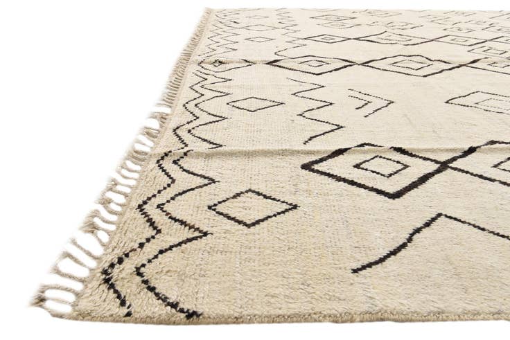 Detail image of 9' 3 x 11' 10 Hand Knotted Moroccan Wool Rug