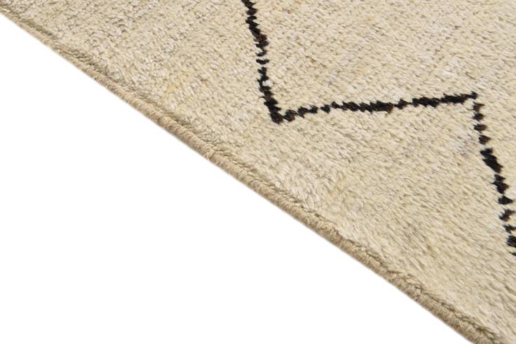 Detail image of 9' 3 x 11' 10 Hand Knotted Moroccan Wool Rug