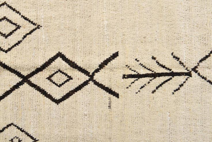 Detail image of 9' 3 x 11' 10 Hand Knotted Moroccan Wool Rug