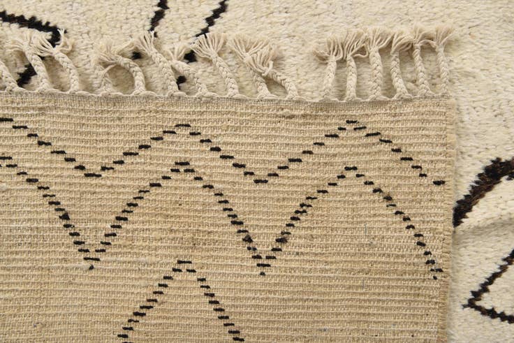Detail image of 9' 3 x 11' 10 Hand Knotted Moroccan Wool Rug