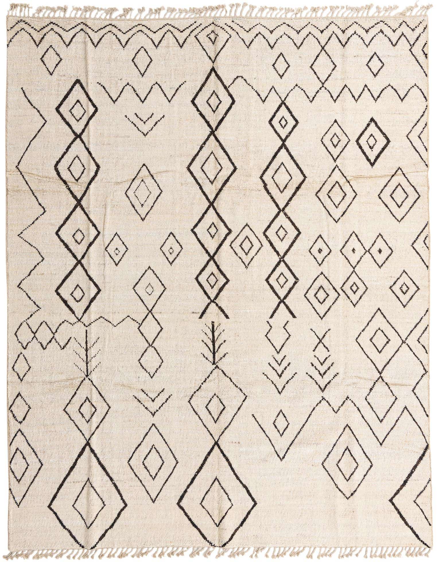 9' 3 x 11' 10 Hand Knotted Moroccan Wool Rug