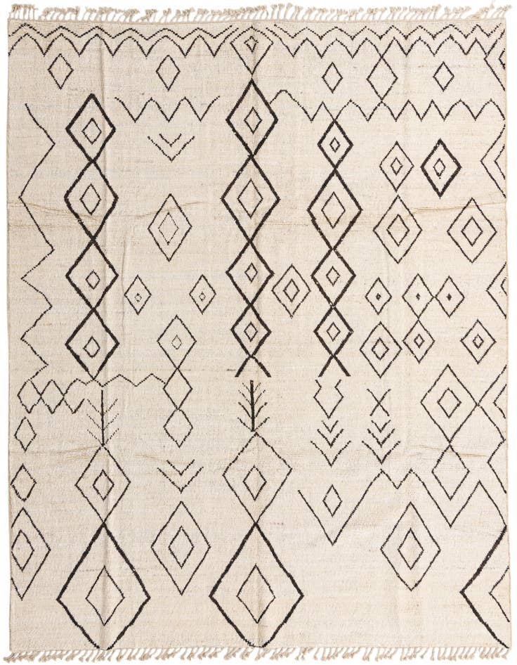 Detail image of 9' 3 x 11' 10 Hand Knotted Moroccan Wool Rug
