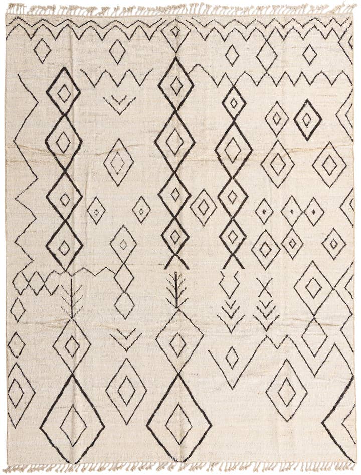 Detail image of 9' 3 x 11' 10 Hand Knotted Moroccan Wool Rug
