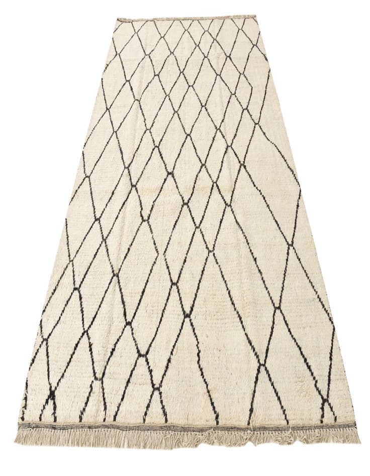 Detail image of 6' 3 x 9' 4  Hand Knotted Moroccan Wool Rug