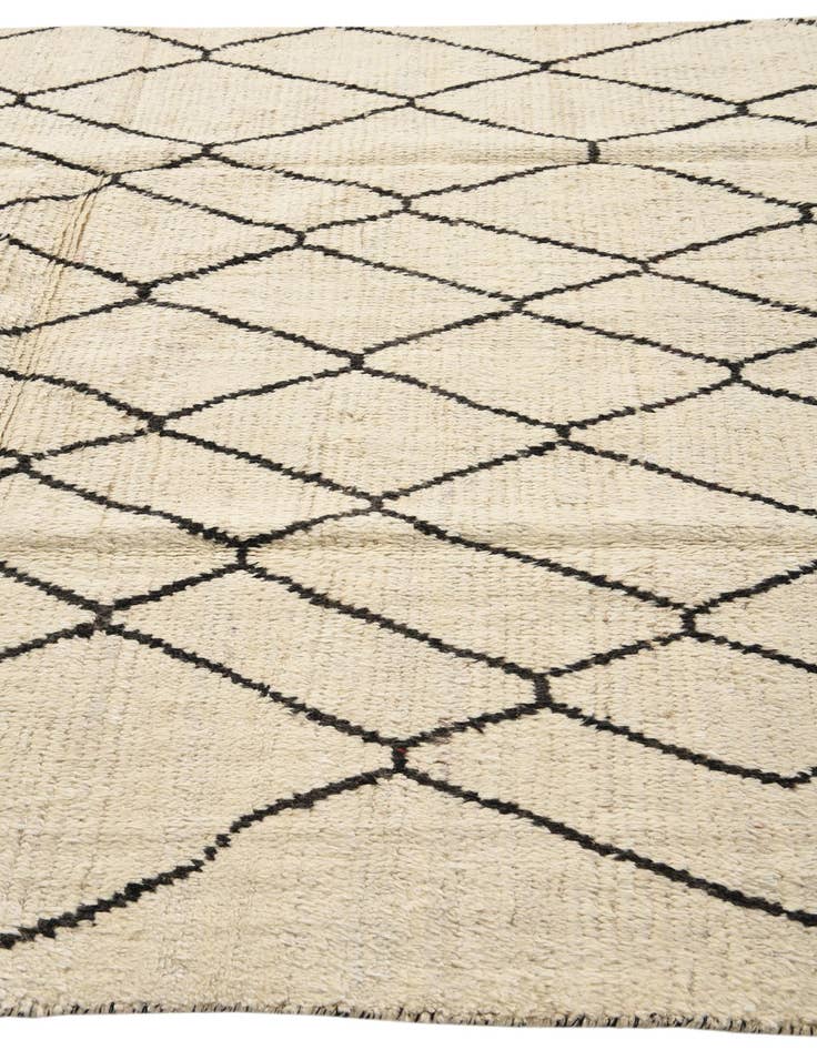 Detail image of 6' 3 x 9' 4  Hand Knotted Moroccan Wool Rug
