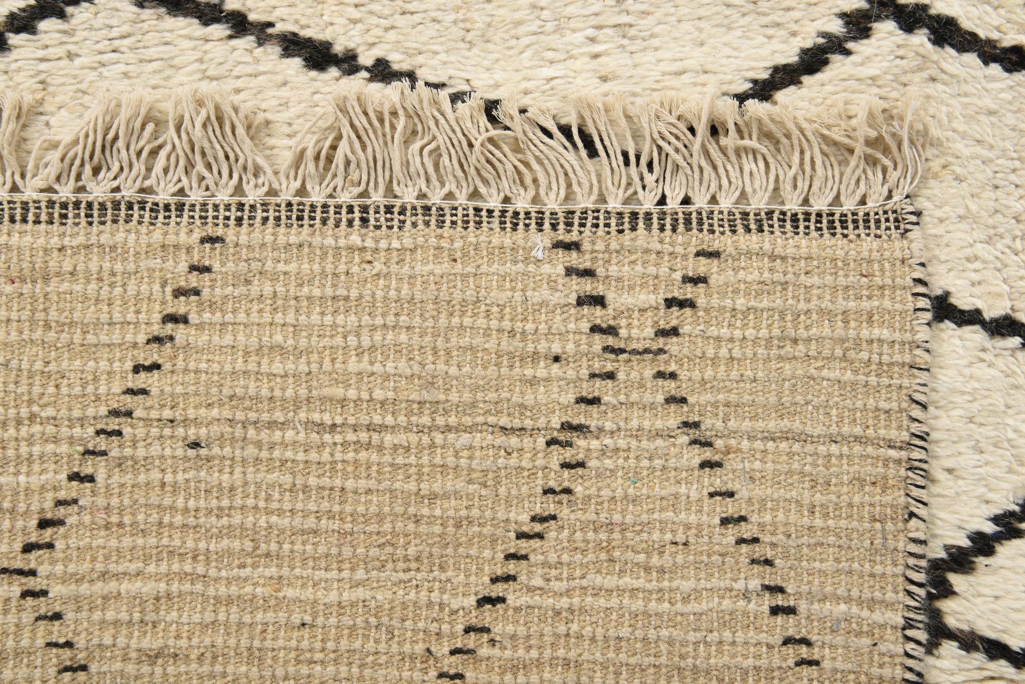 6' 3 x 9' 4 Hand Knotted Moroccan Wool Rug