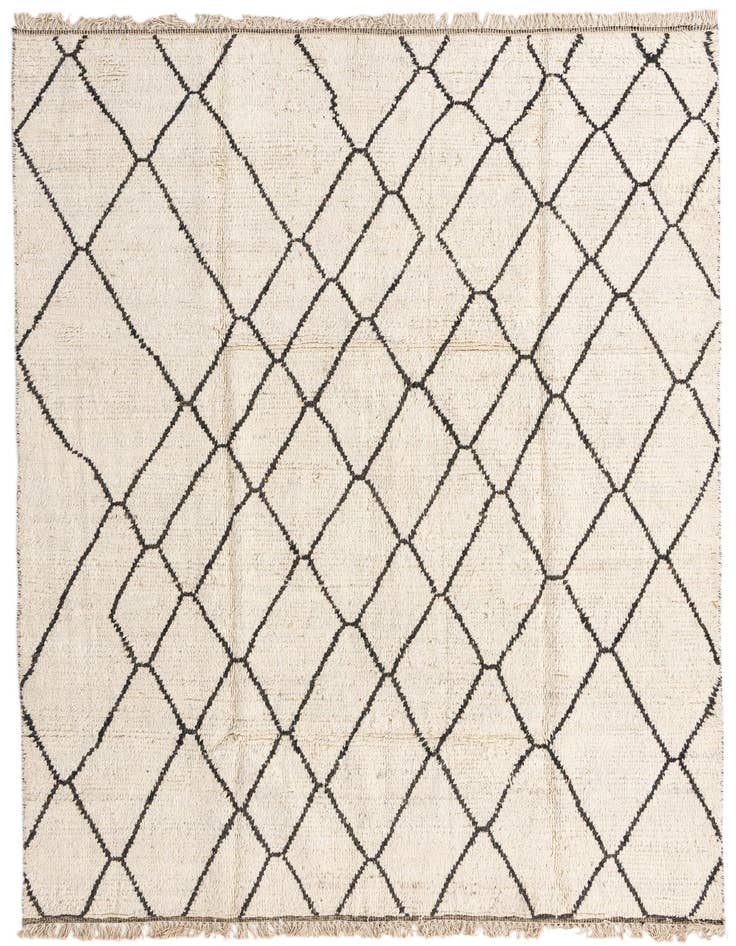 Detail image of 6' 3 x 9' 4 Hand Knotted Moroccan Wool Rug