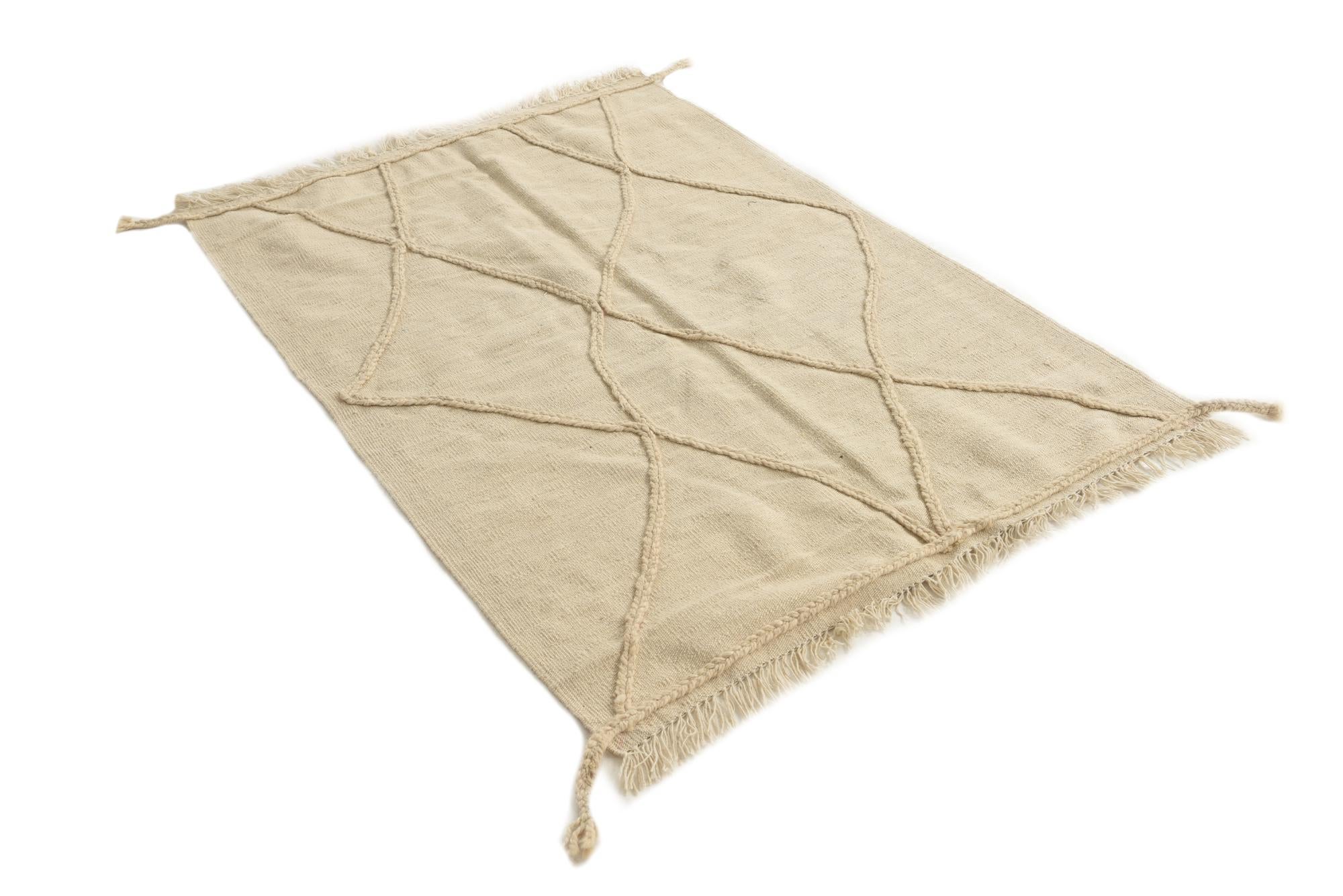 3' 6 x 4' 10 Hand Knotted Moroccan Wool Rug