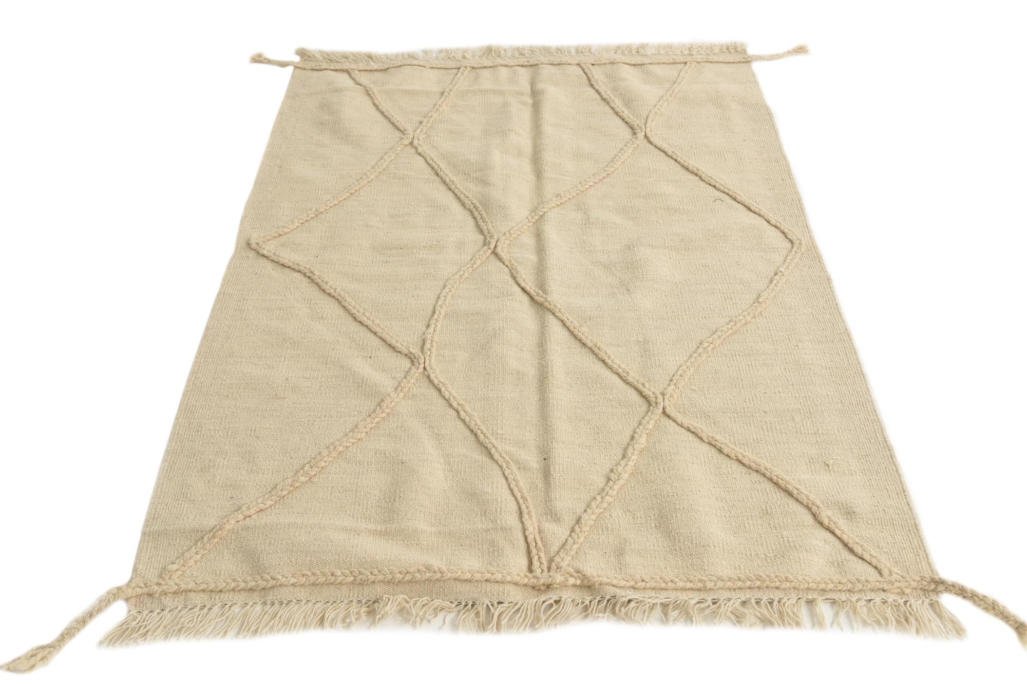 3' 6 x 4' 10 Hand Knotted Moroccan Wool Rug