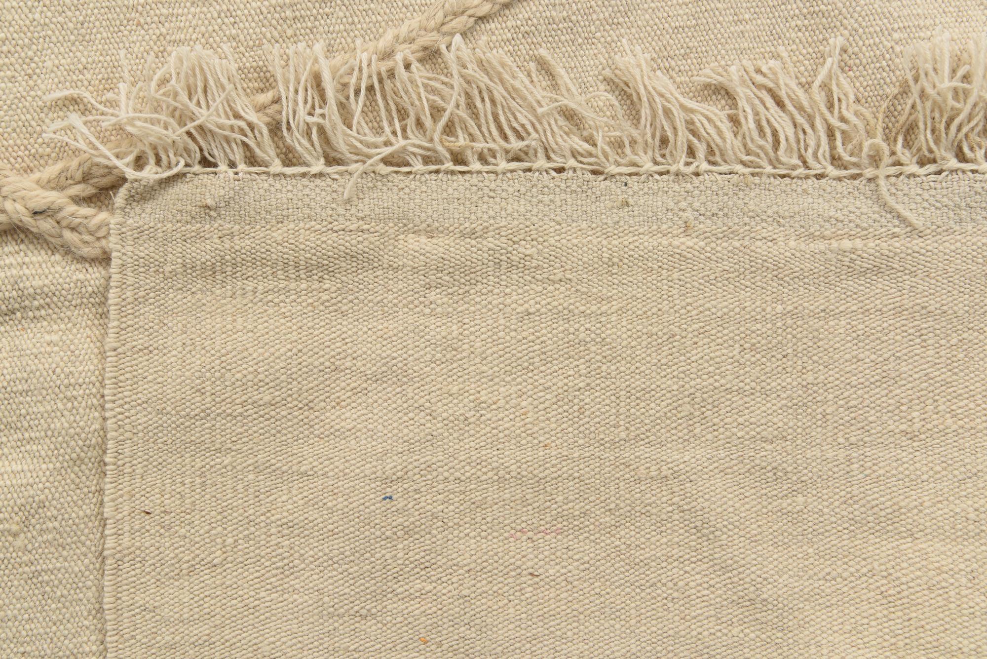 4' 3 x 6' 1 Hand Knotted Moroccan Wool Rug