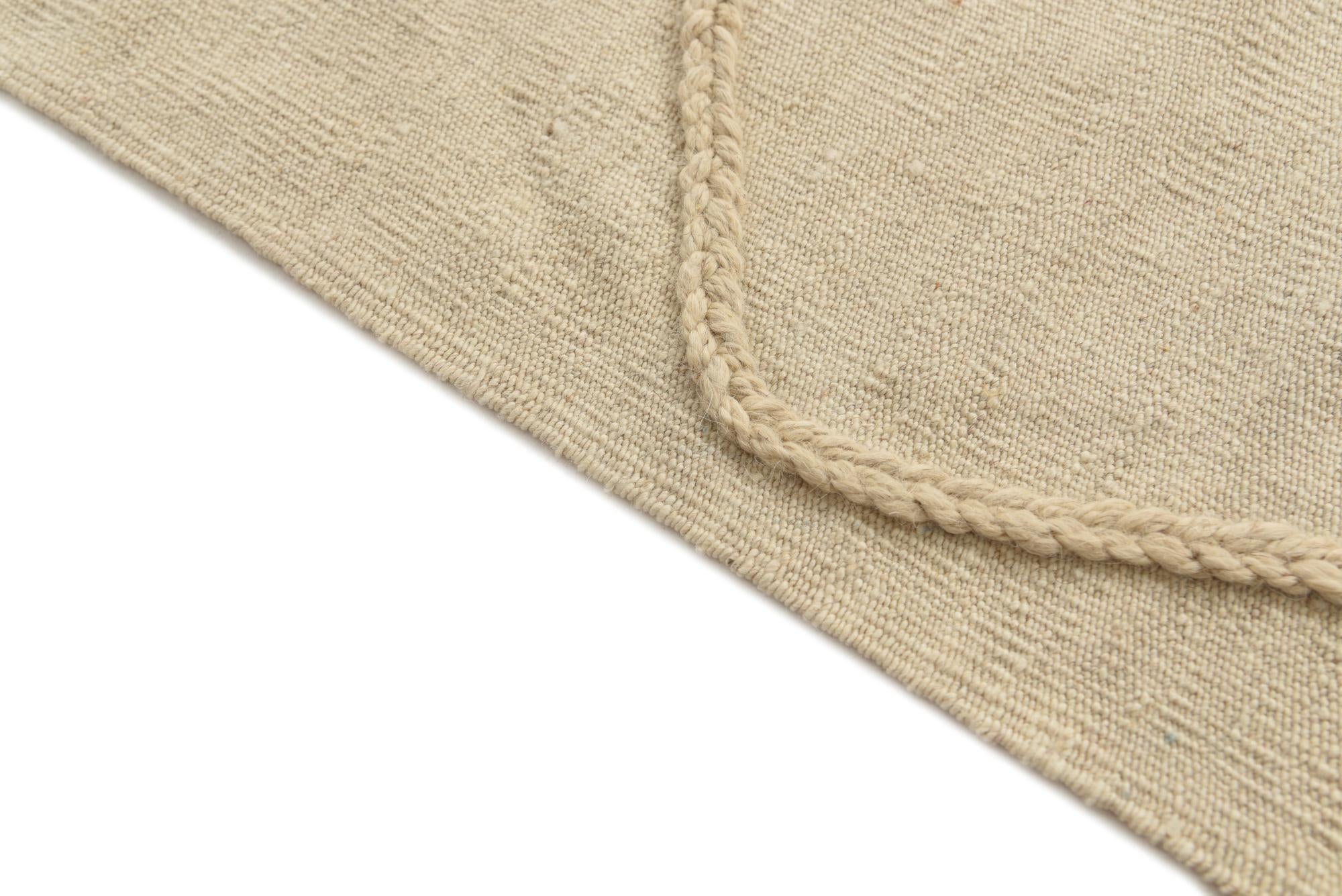 3' 5 x 5' Hand Knotted Moroccan Wool Rug