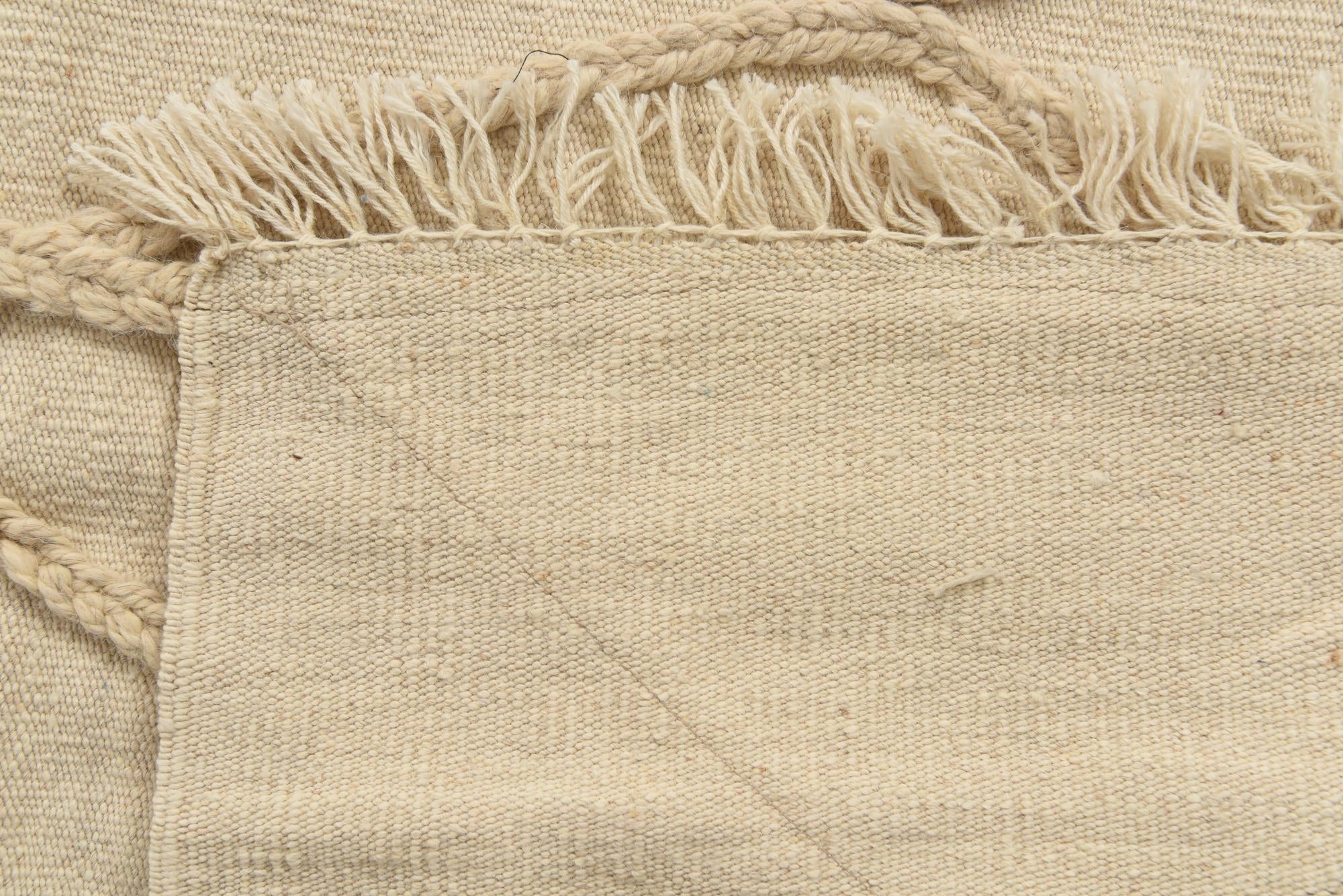 3' 5 x 5' Hand Knotted Moroccan Wool Rug