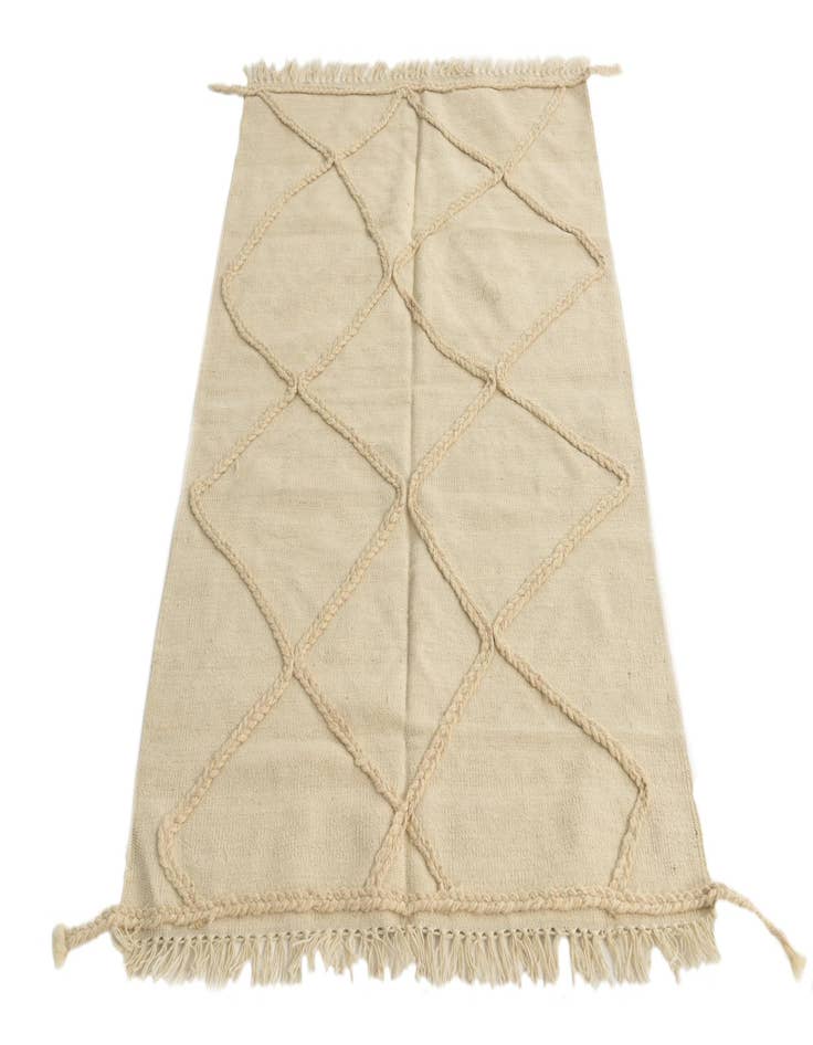 Detail image of 3' 4 x 5'  Hand Knotted Moroccan Wool Rug