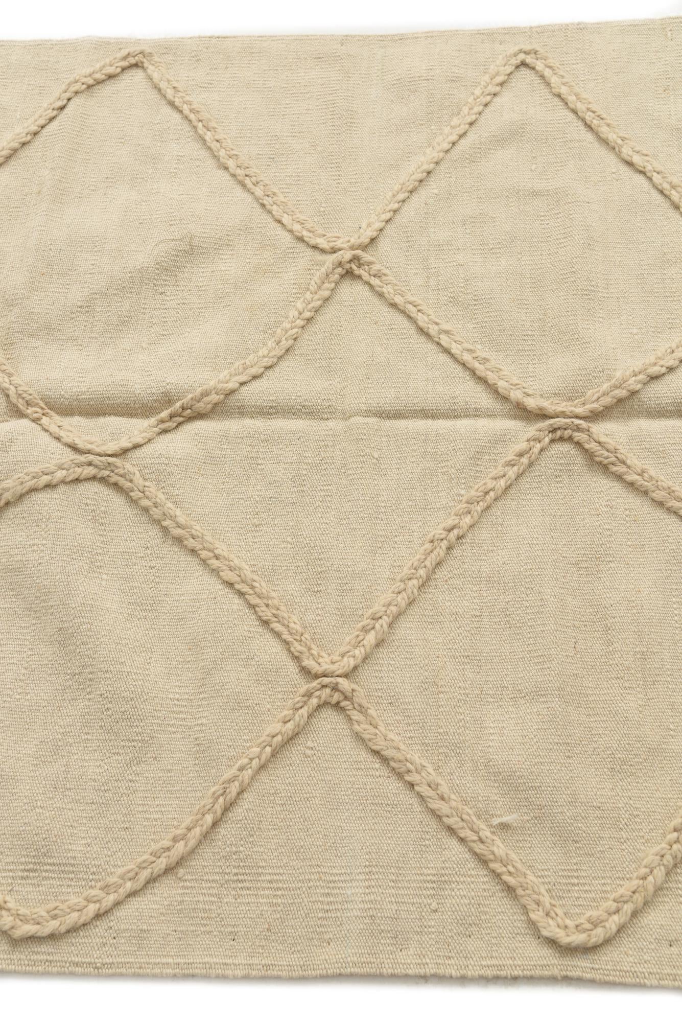 3' 4 x 5' Hand Knotted Moroccan Wool Rug