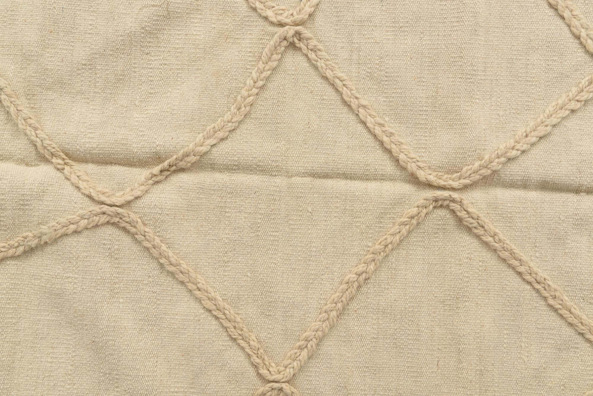 3' 4 x 5' Hand Knotted Moroccan Wool Rug
