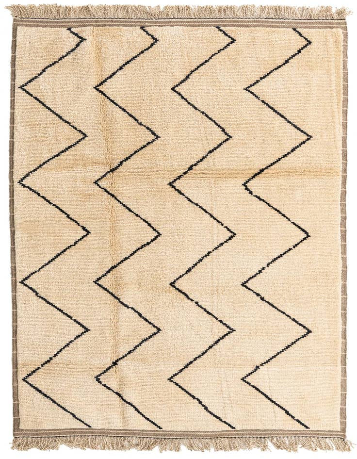 Detail image of 5' 4 x 8' 5 Hand Knotted Moroccan Wool Rug