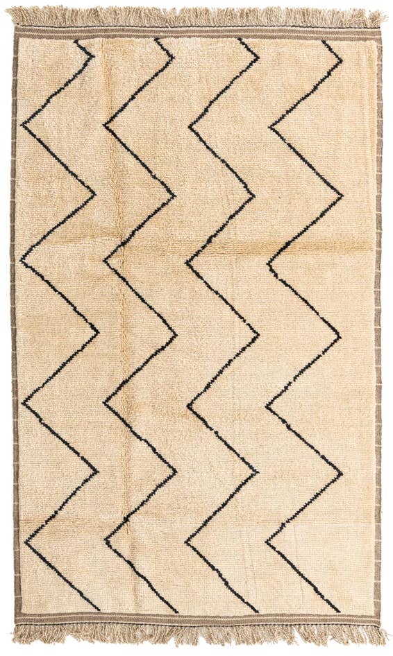 Detail image of 5' 4 x 8' 5 Hand Knotted Moroccan Wool Rug