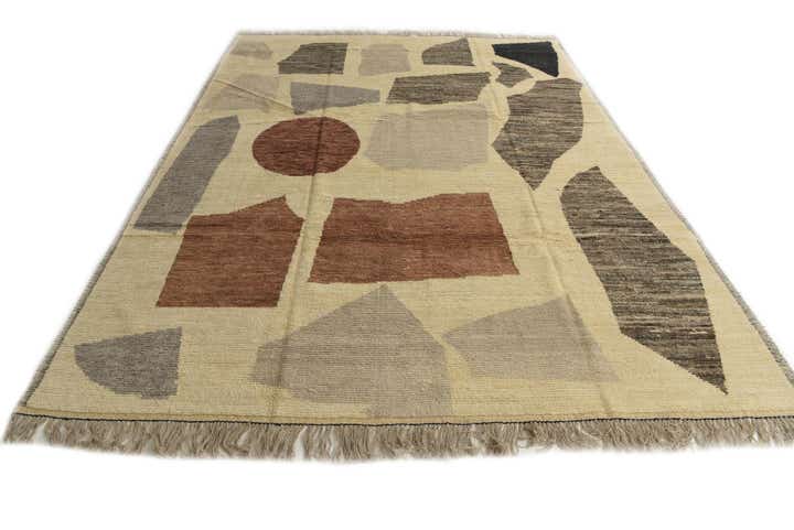 9' 1 x 12' 2 Hand Knotted Moroccan Wool Rug