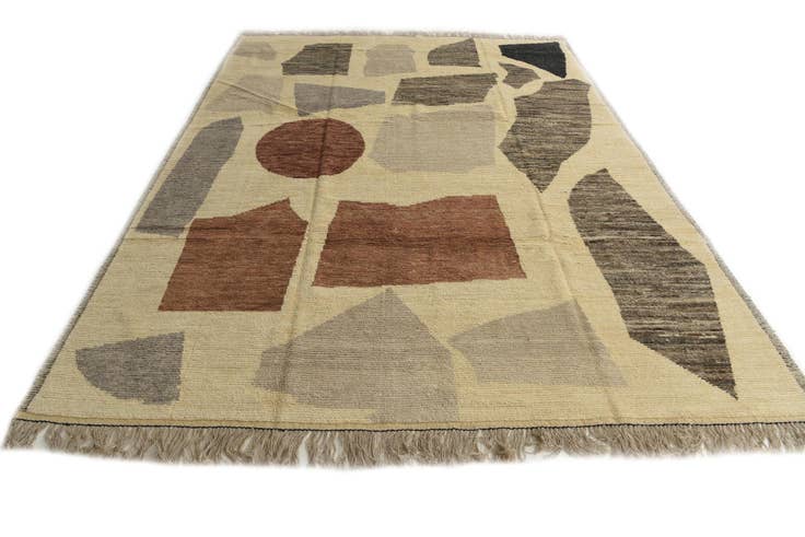 Detail image of 9' 1 x 12' 2 Hand Knotted Moroccan Wool Rug