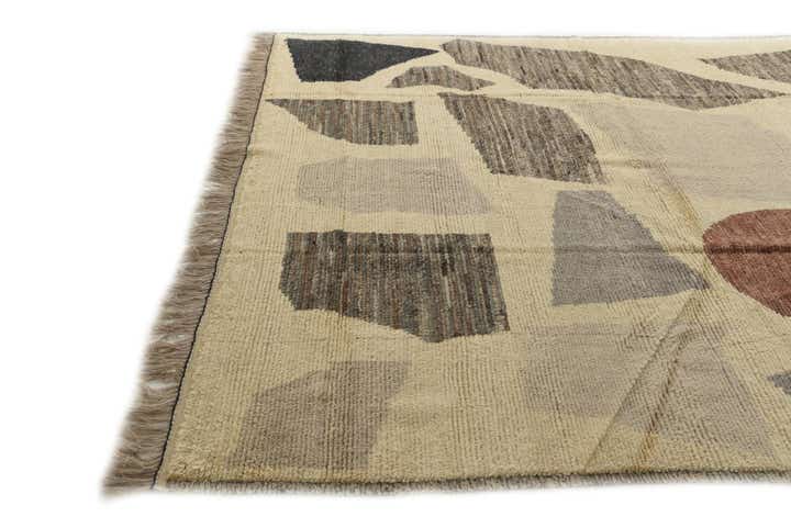 9' 1 x 12' 2 Hand Knotted Moroccan Wool Rug