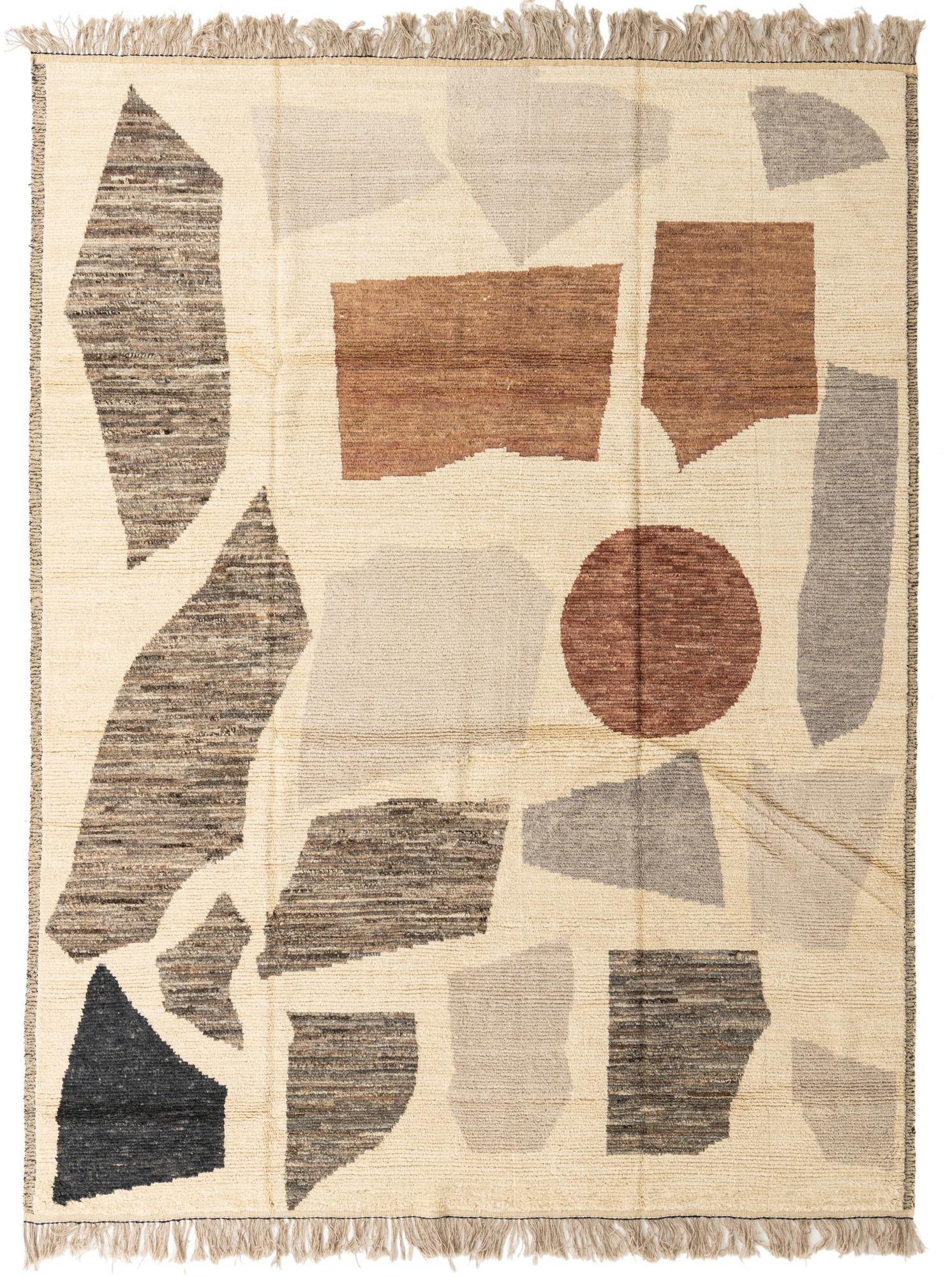 9' 1 x 12' 2 Hand Knotted Moroccan Wool Rug