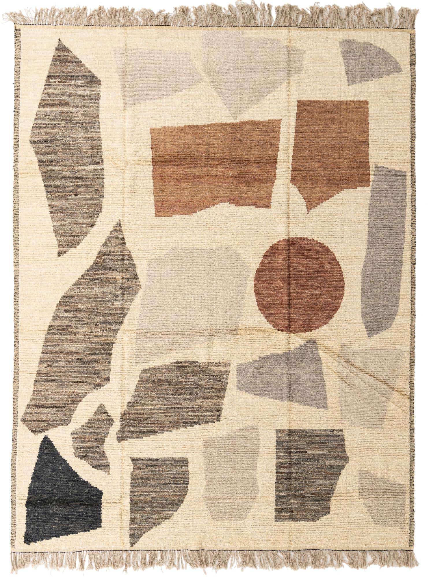 9' 1 x 12' 2 Hand Knotted Moroccan Wool Rug