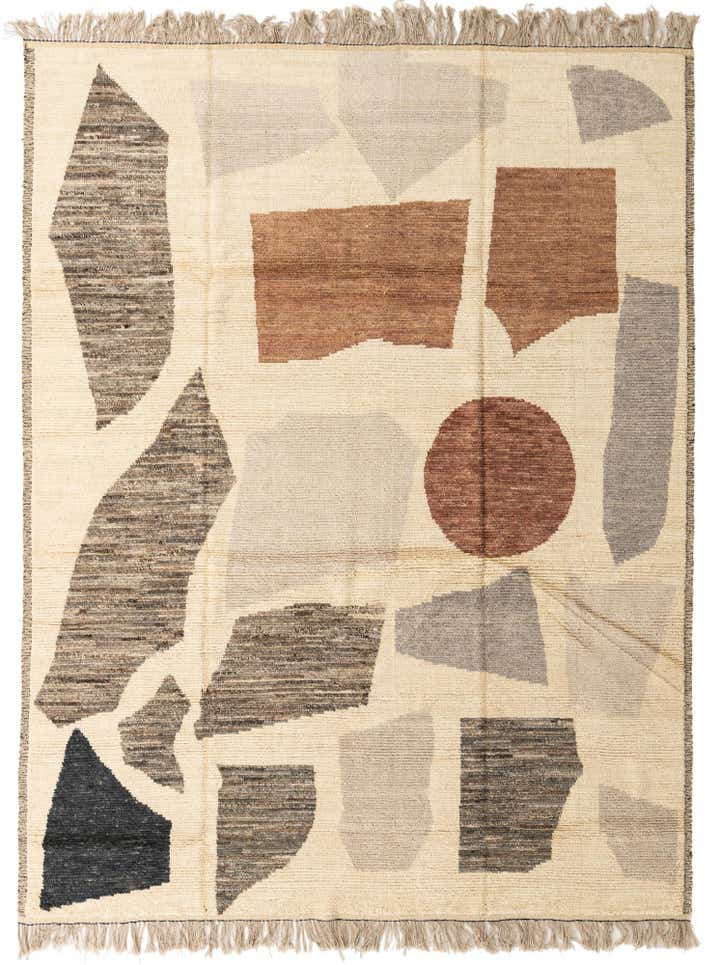 9' 1 x 12' 2 Hand Knotted Moroccan Wool Rug