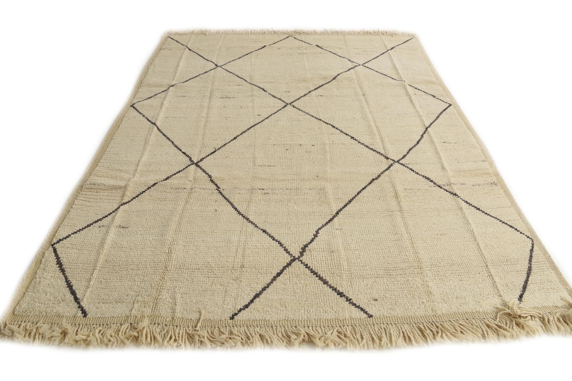 7' 10 x 10' 4 Hand Knotted Moroccan Wool Rug
