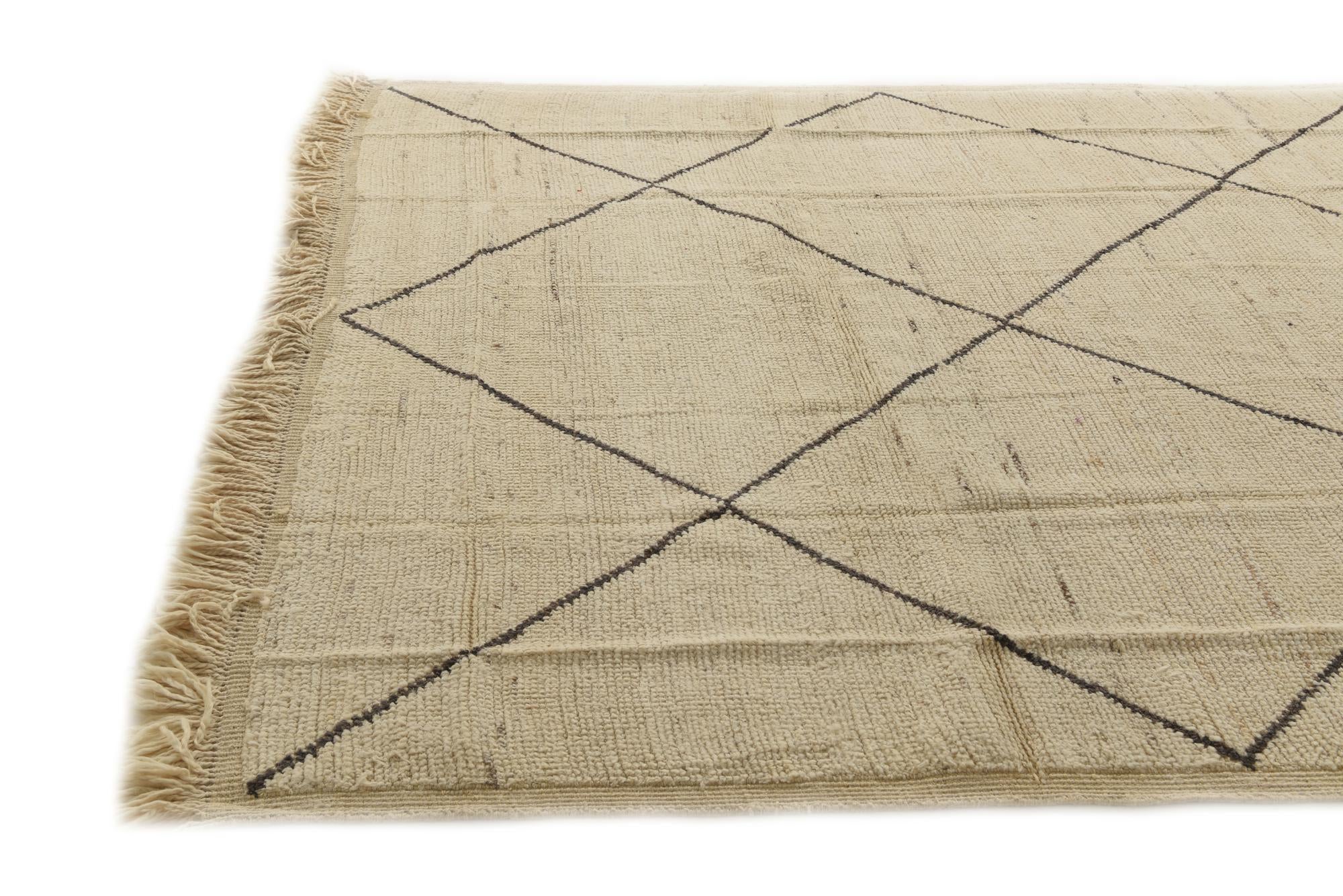 7' 10 x 10' 4 Hand Knotted Moroccan Wool Rug