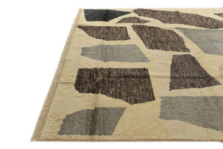9' 1 x 12' 6 Hand Knotted Moroccan Wool Rug