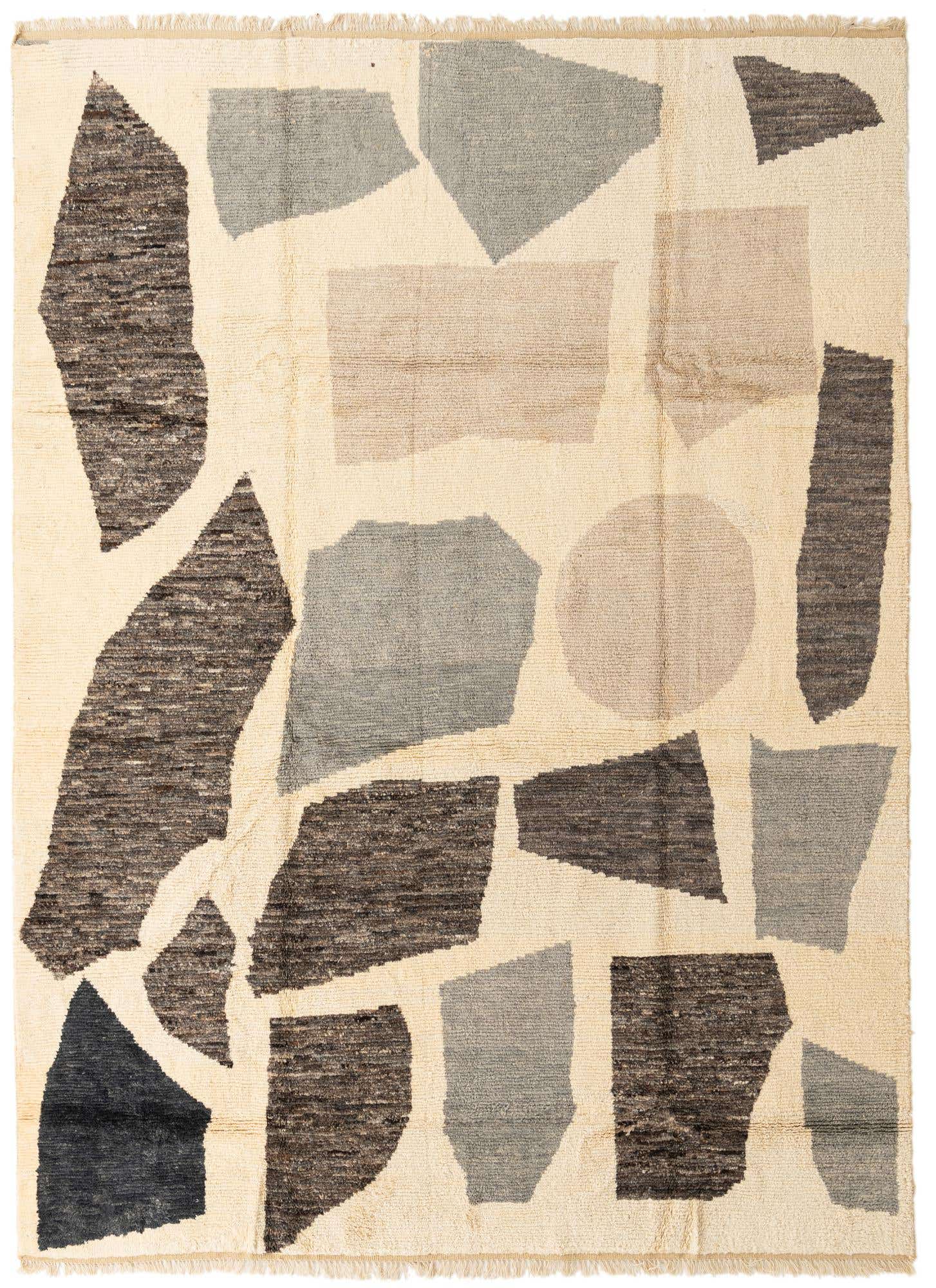 9' 1 x 12' 6 Hand Knotted Moroccan Wool Rug