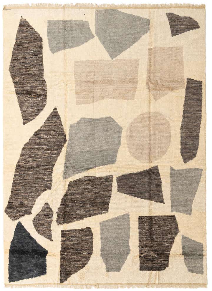 9' 1 x 12' 6 Hand Knotted Moroccan Wool Rug