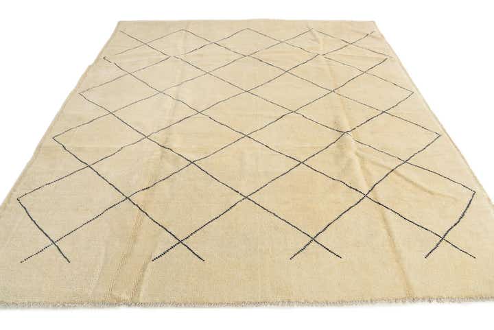 8' 1 x 9' 8 Hand Knotted Moroccan Wool Rug