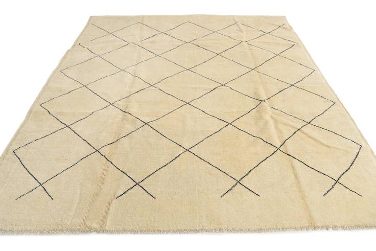 Detail image of 8' 1 x 9' 8 Hand Knotted Moroccan Wool Rug