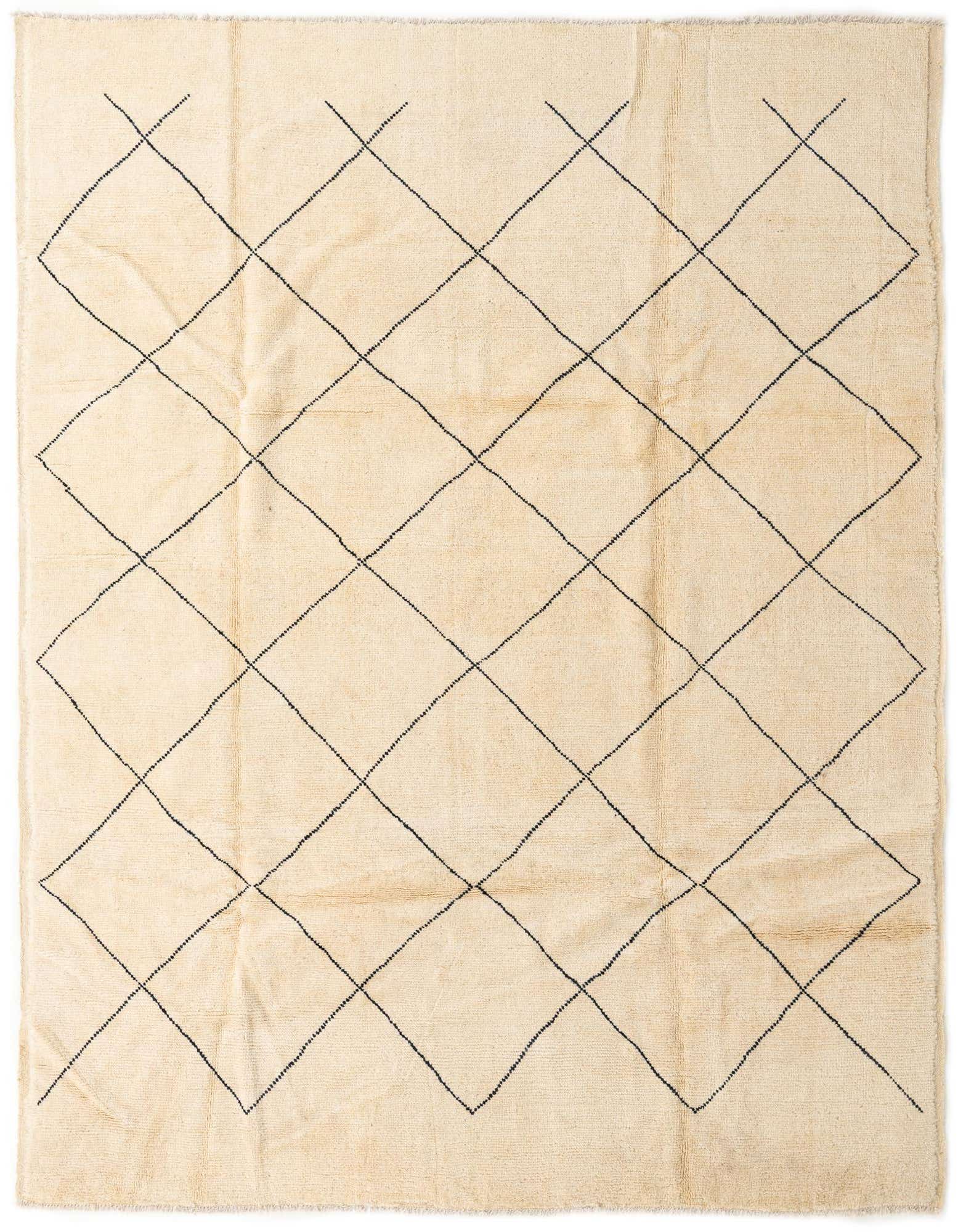 8' 1 x 9' 8 Hand Knotted Moroccan Wool Rug
