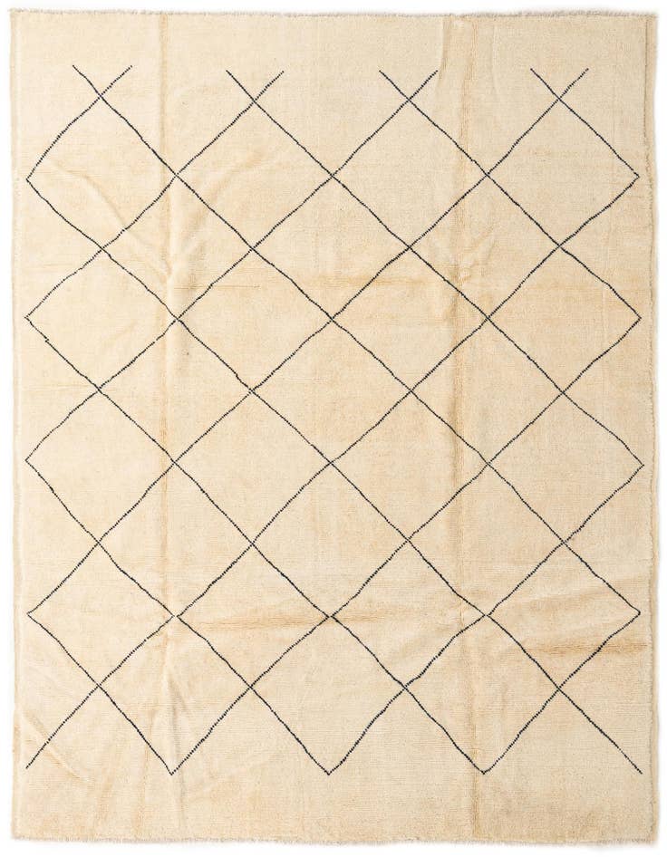 Detail image of 8' 1 x 9' 8 Hand Knotted Moroccan Wool Rug