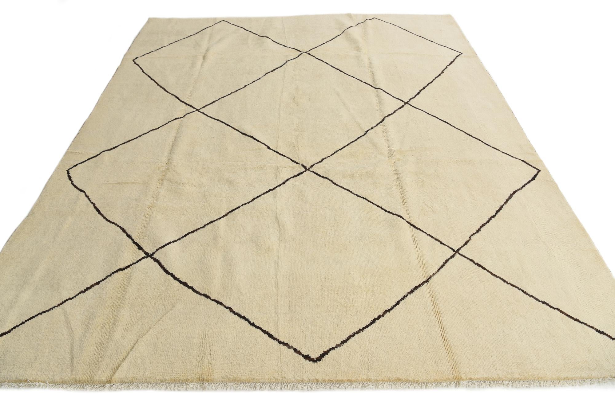8' 2 x 10' 1 Hand Knotted Moroccan Wool Rug
