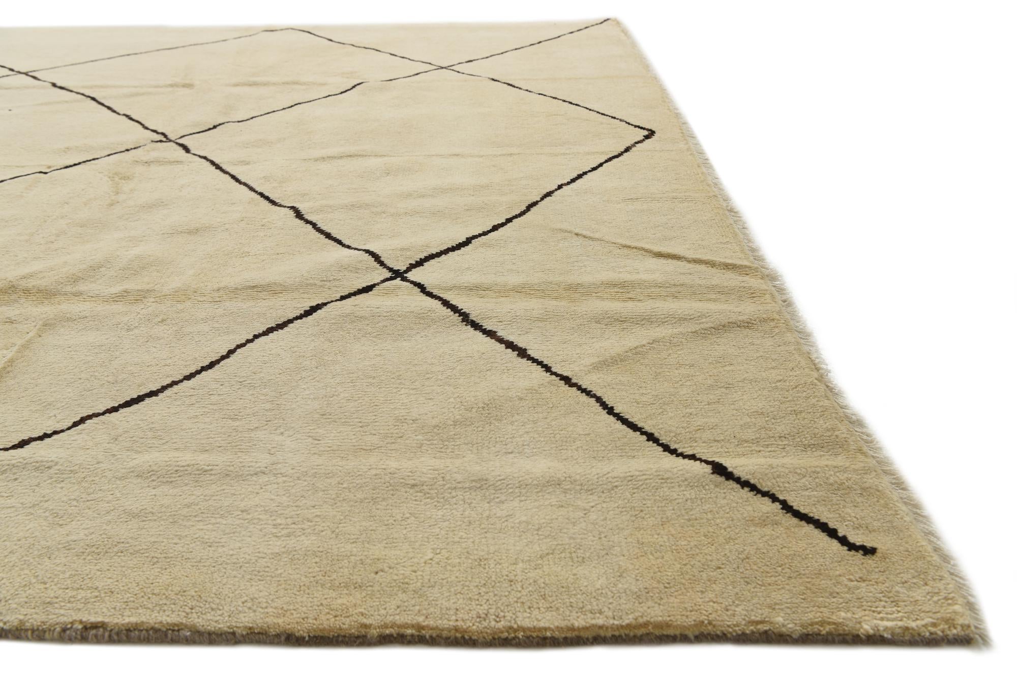 8' 2 x 10' 1 Hand Knotted Moroccan Wool Rug